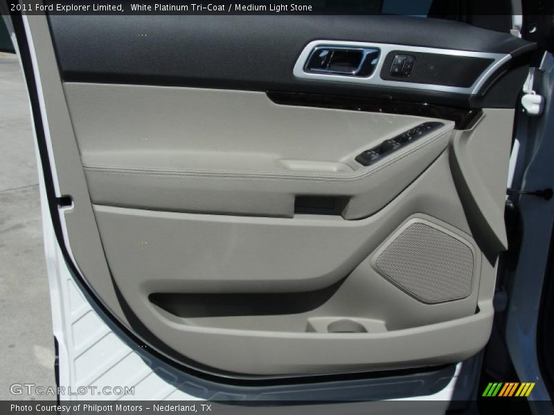 White Platinum Tri-Coat / Medium Light Stone 2011 Ford Explorer Limited