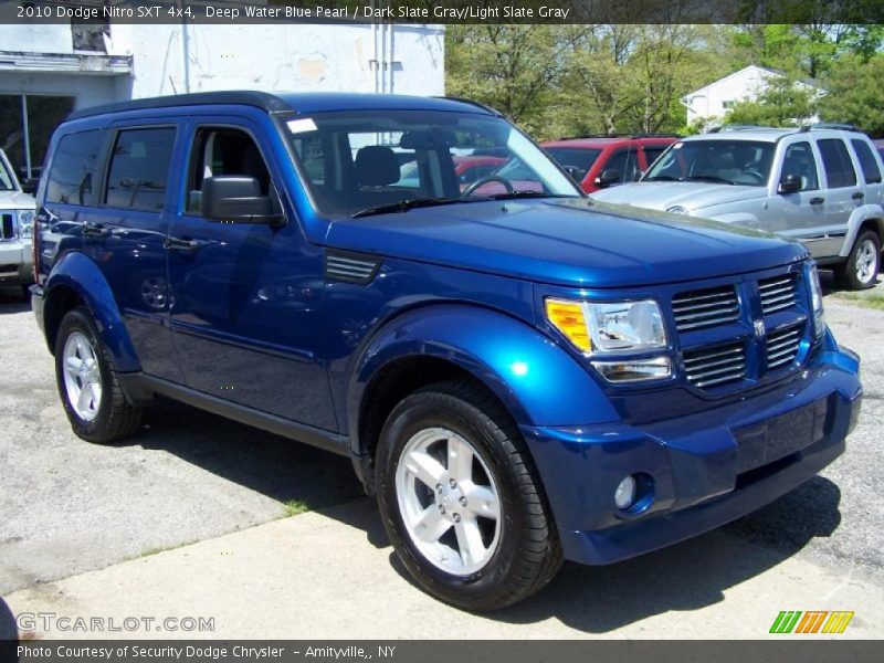 Deep Water Blue Pearl / Dark Slate Gray/Light Slate Gray 2010 Dodge Nitro SXT 4x4