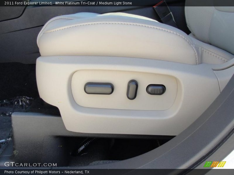 White Platinum Tri-Coat / Medium Light Stone 2011 Ford Explorer Limited