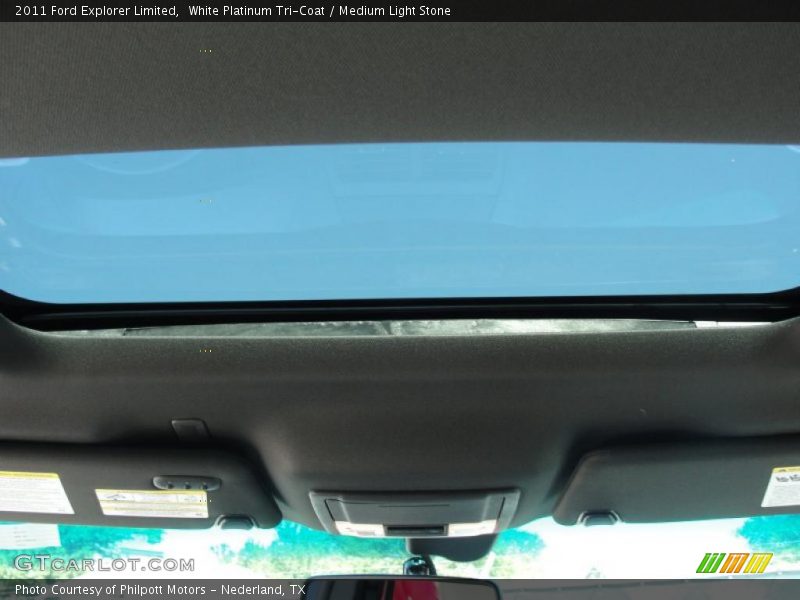 White Platinum Tri-Coat / Medium Light Stone 2011 Ford Explorer Limited
