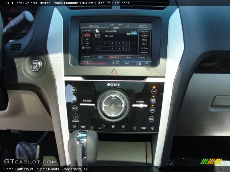 White Platinum Tri-Coat / Medium Light Stone 2011 Ford Explorer Limited