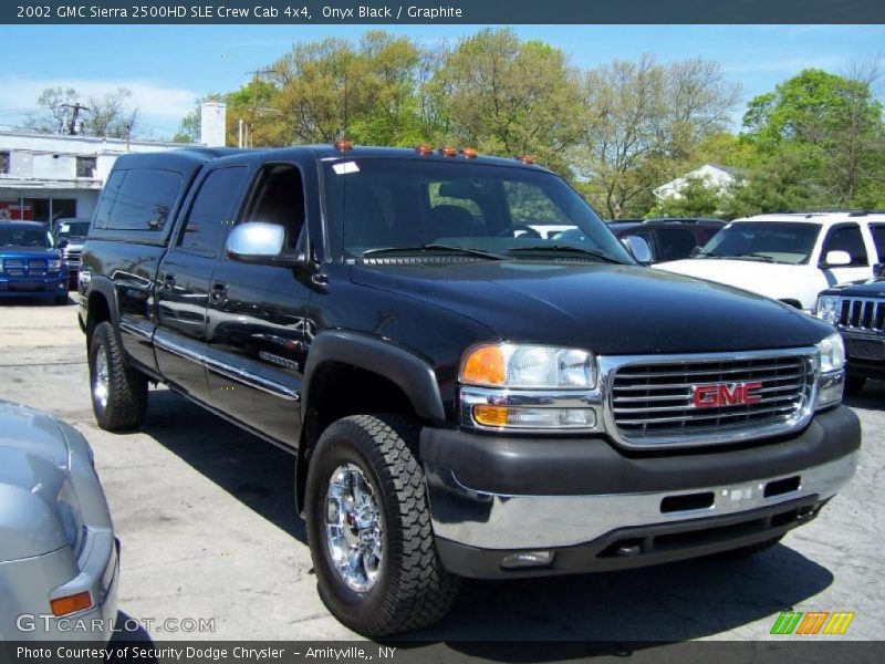Onyx Black / Graphite 2002 GMC Sierra 2500HD SLE Crew Cab 4x4