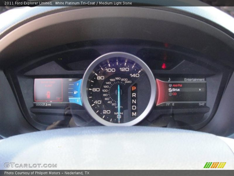 White Platinum Tri-Coat / Medium Light Stone 2011 Ford Explorer Limited