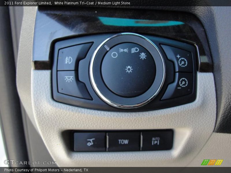 White Platinum Tri-Coat / Medium Light Stone 2011 Ford Explorer Limited