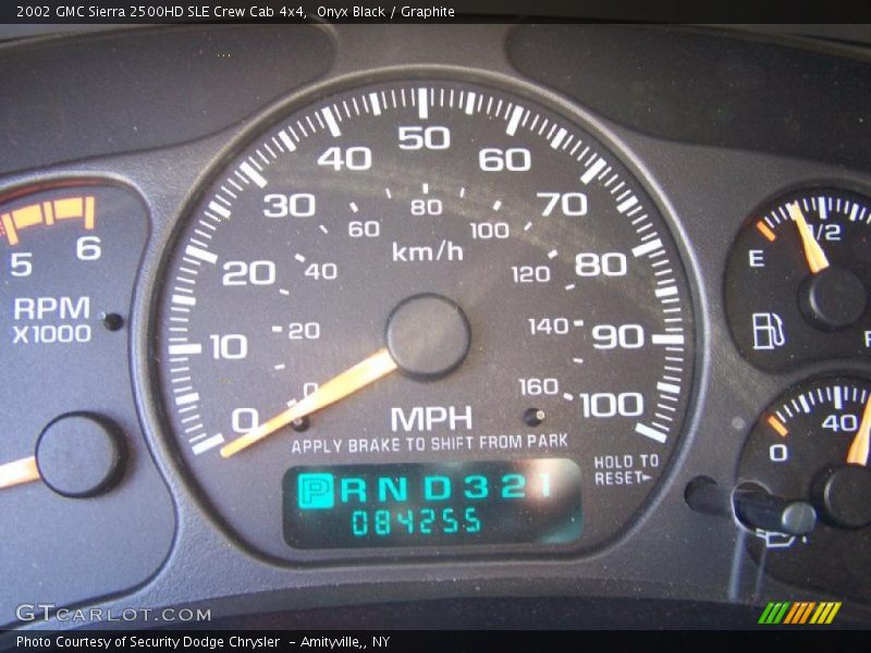 Onyx Black / Graphite 2002 GMC Sierra 2500HD SLE Crew Cab 4x4