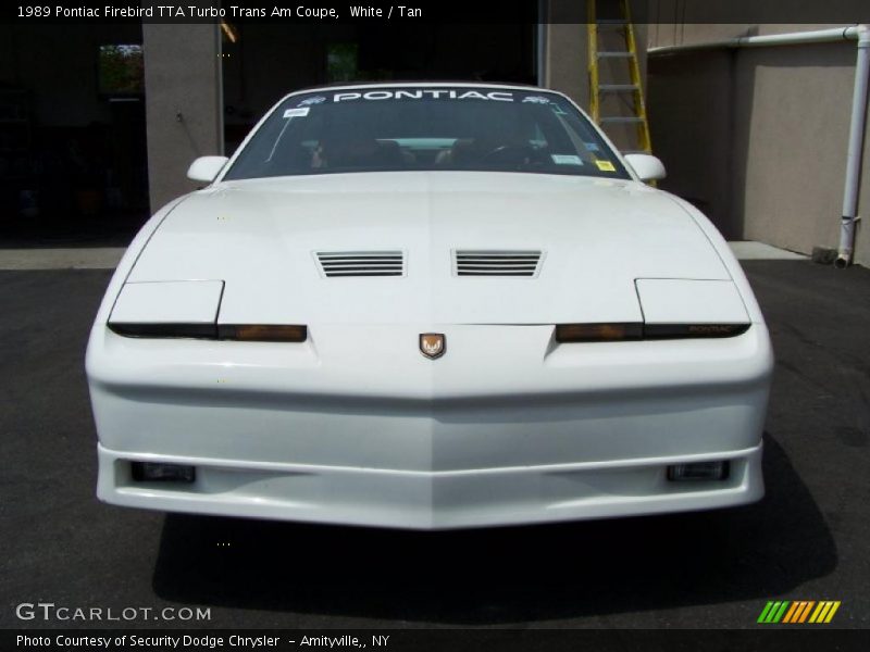 White / Tan 1989 Pontiac Firebird TTA Turbo Trans Am Coupe