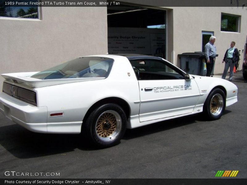 White / Tan 1989 Pontiac Firebird TTA Turbo Trans Am Coupe