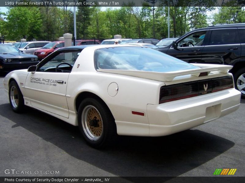 White / Tan 1989 Pontiac Firebird TTA Turbo Trans Am Coupe