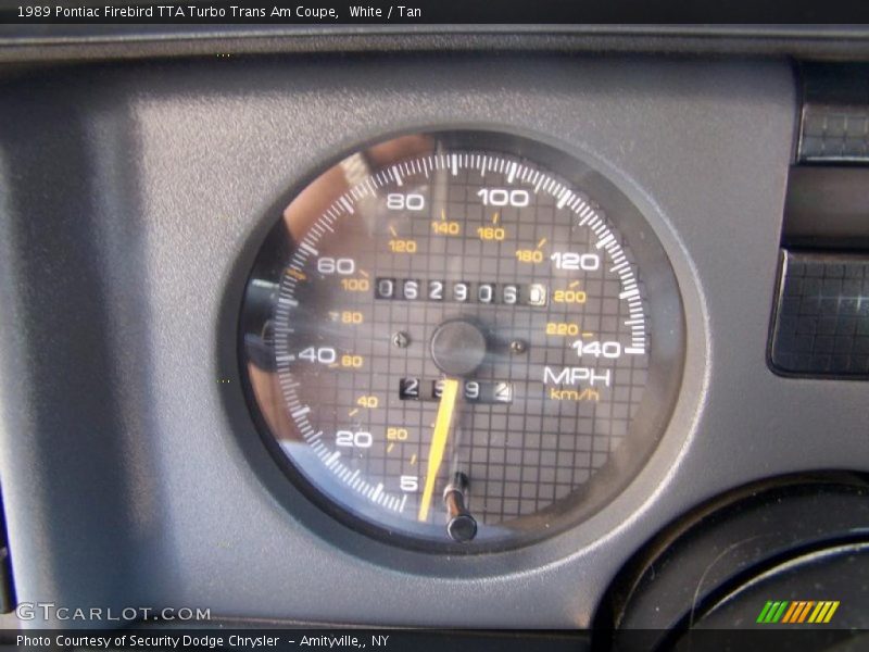 White / Tan 1989 Pontiac Firebird TTA Turbo Trans Am Coupe