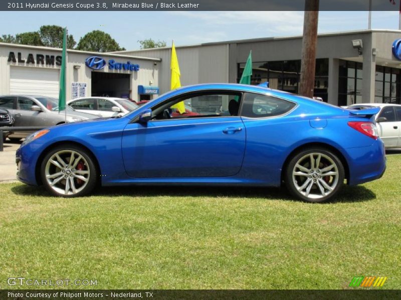 Mirabeau Blue / Black Leather 2011 Hyundai Genesis Coupe 3.8