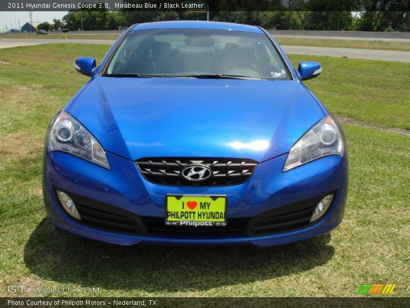 Mirabeau Blue / Black Leather 2011 Hyundai Genesis Coupe 3.8