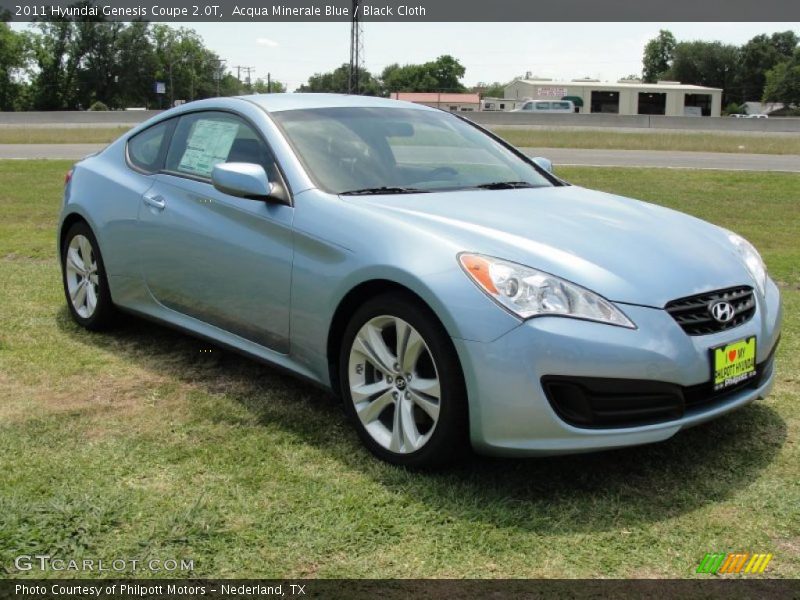 Acqua Minerale Blue / Black Cloth 2011 Hyundai Genesis Coupe 2.0T