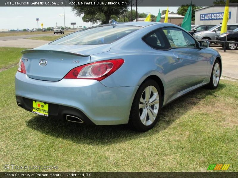 Acqua Minerale Blue / Black Cloth 2011 Hyundai Genesis Coupe 2.0T