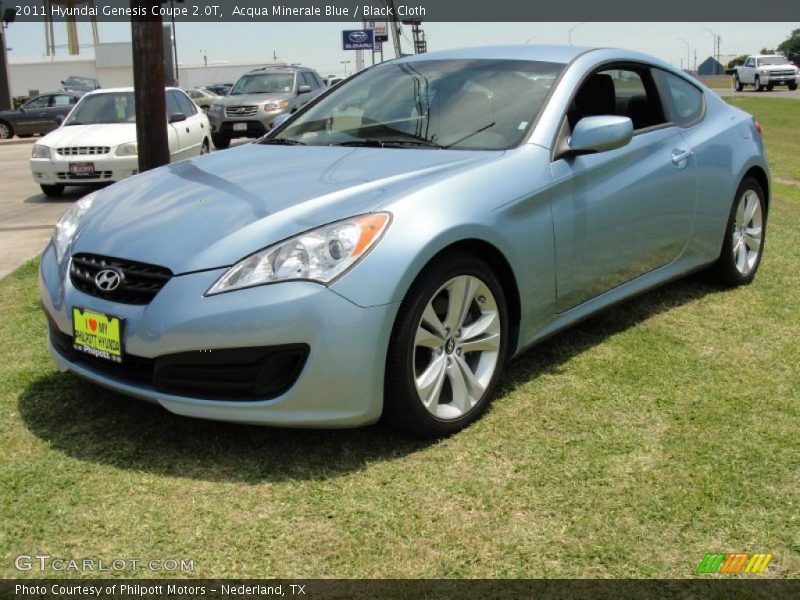 Acqua Minerale Blue / Black Cloth 2011 Hyundai Genesis Coupe 2.0T