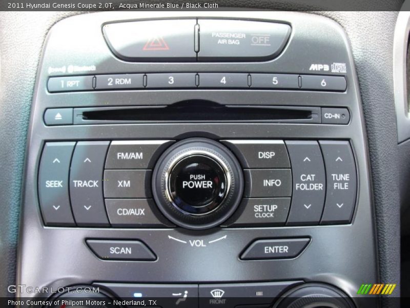 Controls of 2011 Genesis Coupe 2.0T