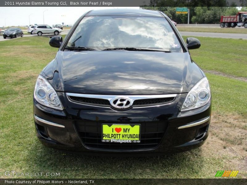 Black Noir Pearl / Beige 2011 Hyundai Elantra Touring GLS