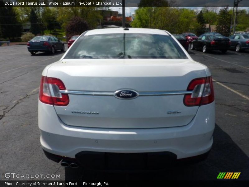 White Platinum Tri-Coat / Charcoal Black 2011 Ford Taurus SEL