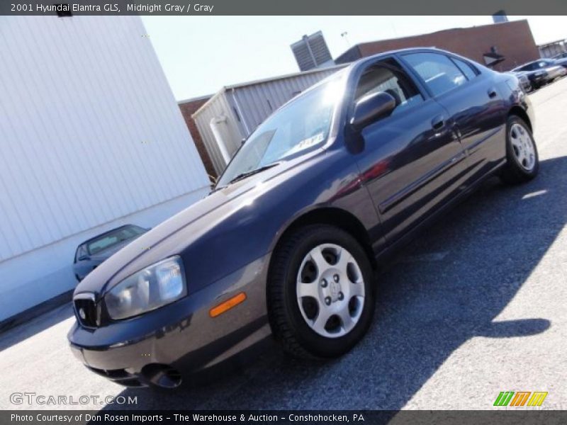 Midnight Gray / Gray 2001 Hyundai Elantra GLS