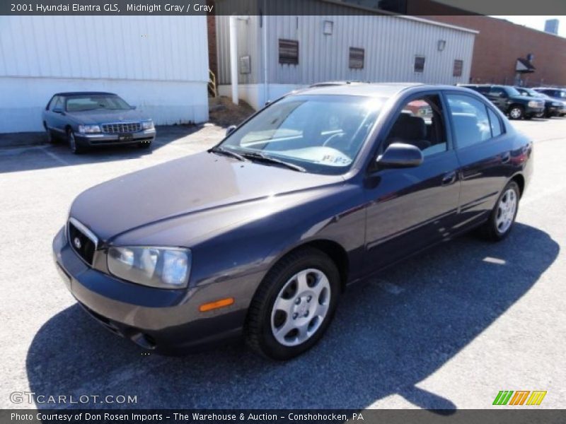 Midnight Gray / Gray 2001 Hyundai Elantra GLS