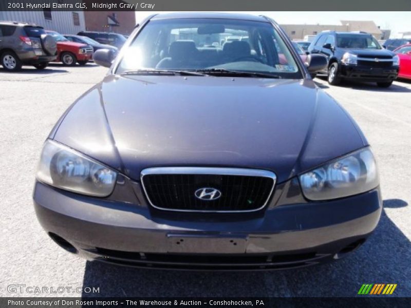 Midnight Gray / Gray 2001 Hyundai Elantra GLS
