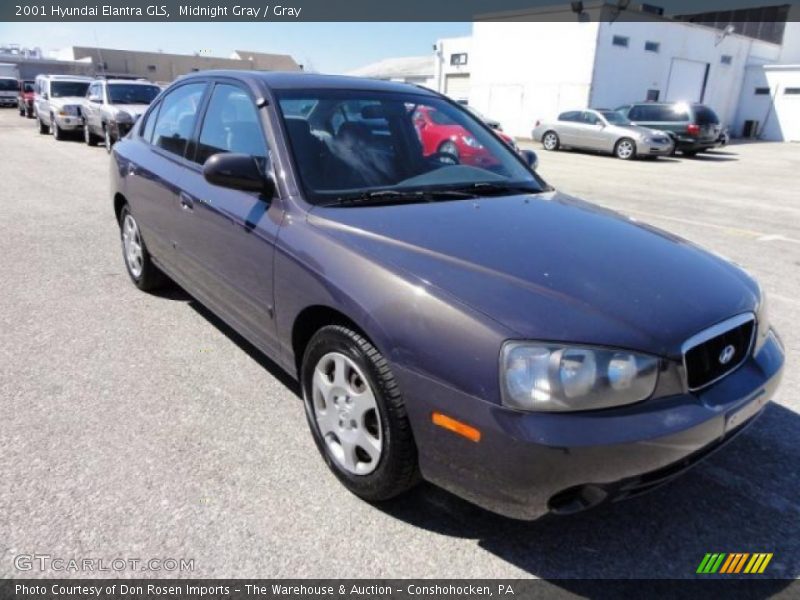 Midnight Gray / Gray 2001 Hyundai Elantra GLS