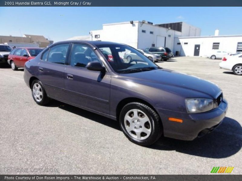 Midnight Gray / Gray 2001 Hyundai Elantra GLS