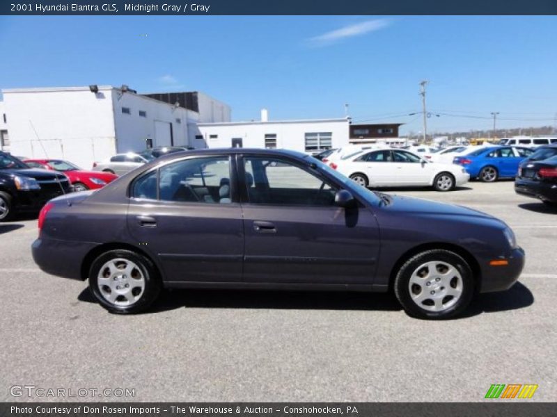Midnight Gray / Gray 2001 Hyundai Elantra GLS