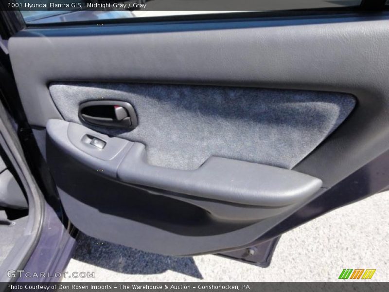 Midnight Gray / Gray 2001 Hyundai Elantra GLS