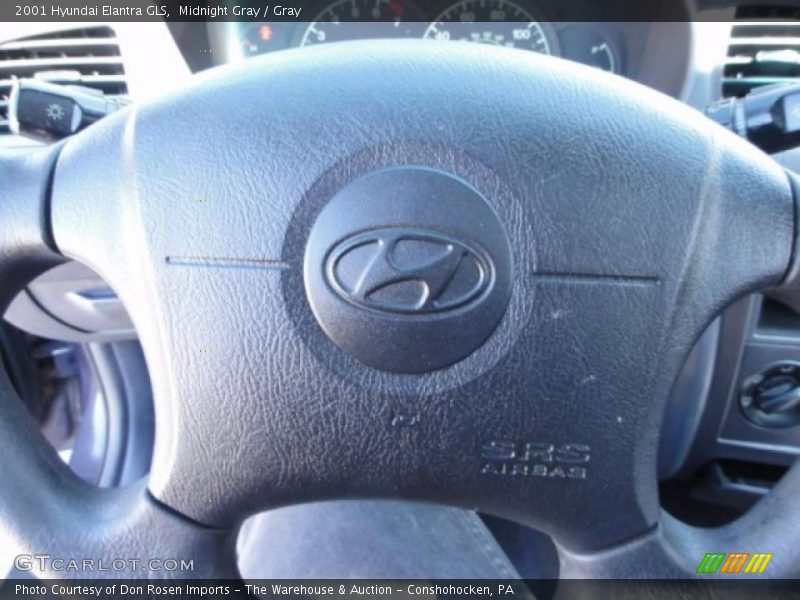 Midnight Gray / Gray 2001 Hyundai Elantra GLS