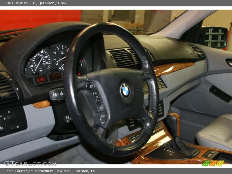 Jet Black / Grey 2001 BMW X5 3.0i