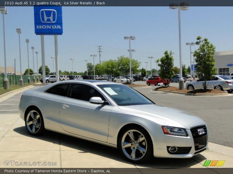 Ice Silver Metallic / Black 2010 Audi A5 3.2 quattro Coupe