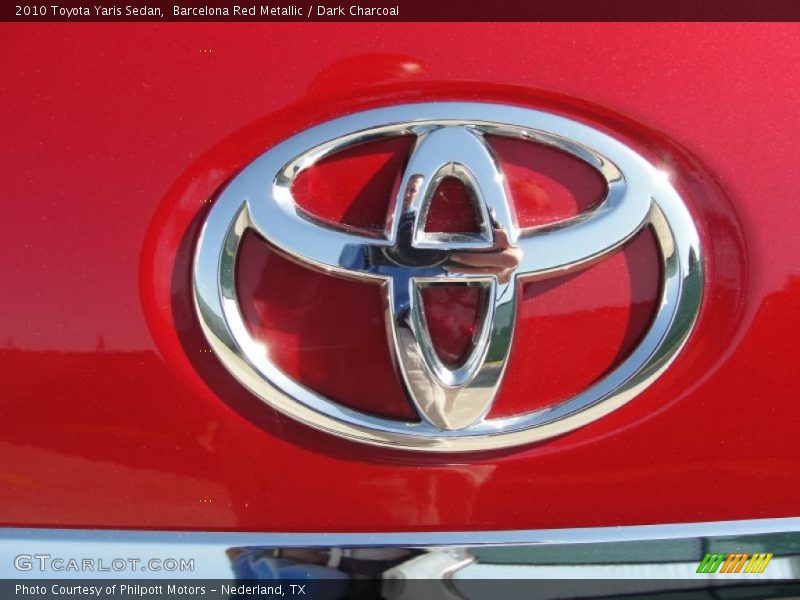 Barcelona Red Metallic / Dark Charcoal 2010 Toyota Yaris Sedan