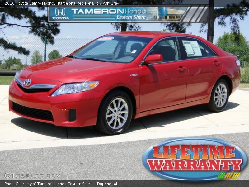 Barcelona Red Metallic / Ash Gray 2010 Toyota Camry Hybrid