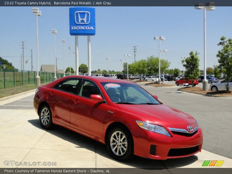 Barcelona Red Metallic / Ash Gray 2010 Toyota Camry Hybrid