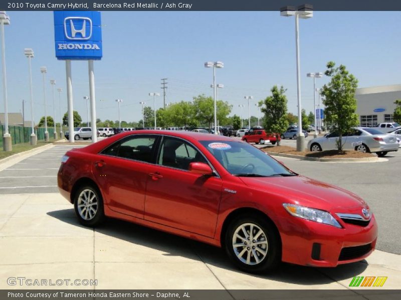 Barcelona Red Metallic / Ash Gray 2010 Toyota Camry Hybrid