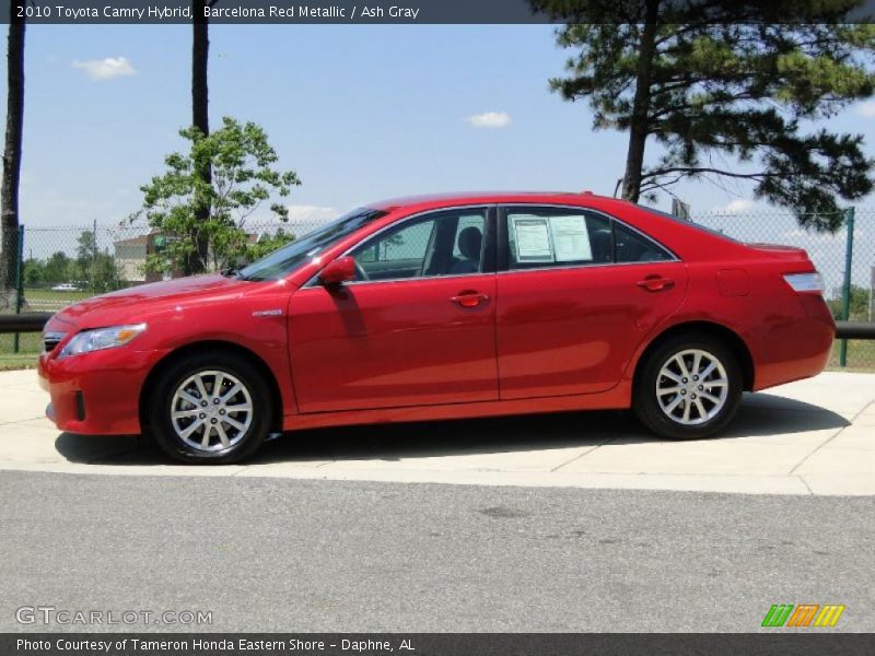 Barcelona Red Metallic / Ash Gray 2010 Toyota Camry Hybrid