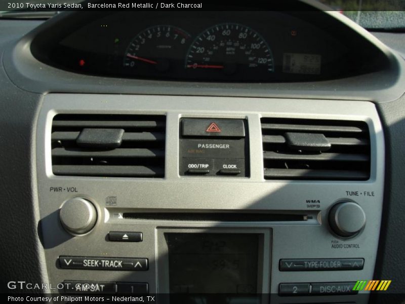 Barcelona Red Metallic / Dark Charcoal 2010 Toyota Yaris Sedan
