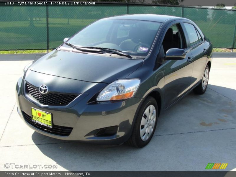 Flint Mica / Dark Charcoal 2010 Toyota Yaris Sedan