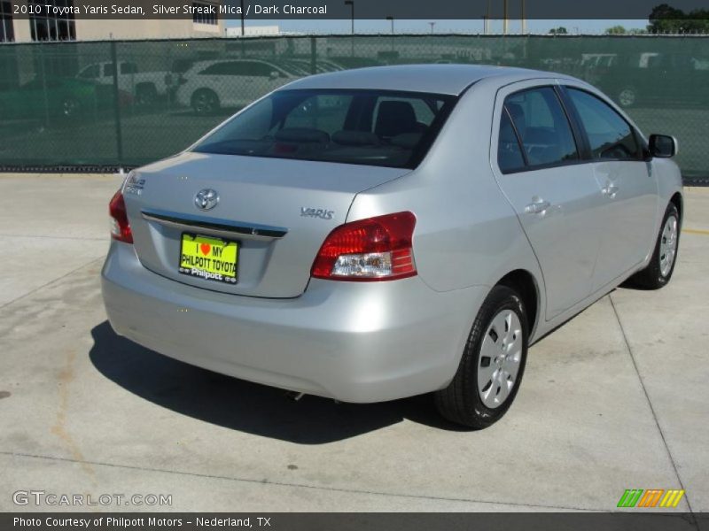 Silver Streak Mica / Dark Charcoal 2010 Toyota Yaris Sedan