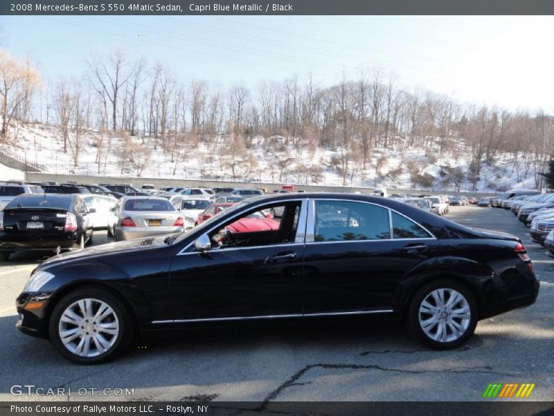 Capri Blue Metallic / Black 2008 Mercedes-Benz S 550 4Matic Sedan