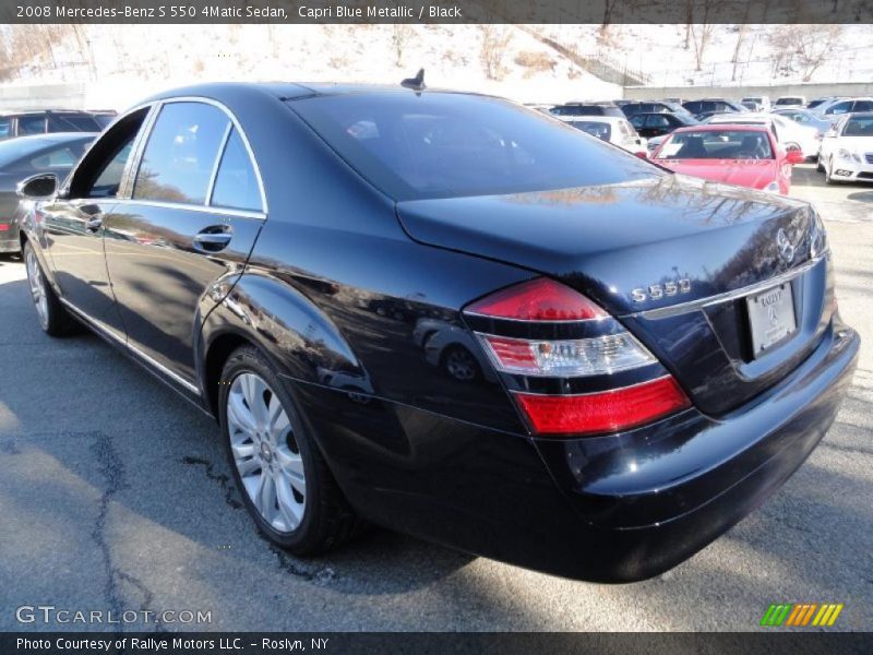 Capri Blue Metallic / Black 2008 Mercedes-Benz S 550 4Matic Sedan