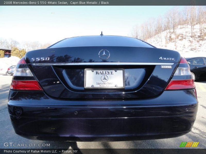 Capri Blue Metallic / Black 2008 Mercedes-Benz S 550 4Matic Sedan