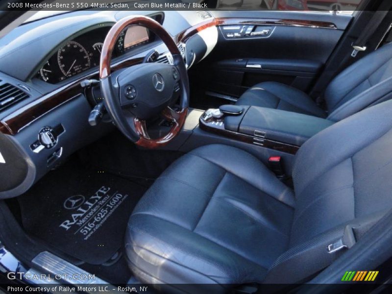 Capri Blue Metallic / Black 2008 Mercedes-Benz S 550 4Matic Sedan