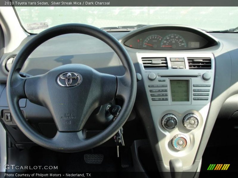 Silver Streak Mica / Dark Charcoal 2010 Toyota Yaris Sedan