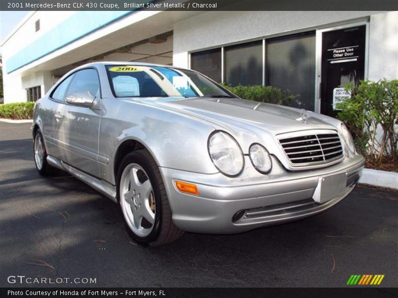 Brilliant Silver Metallic / Charcoal 2001 Mercedes-Benz CLK 430 Coupe