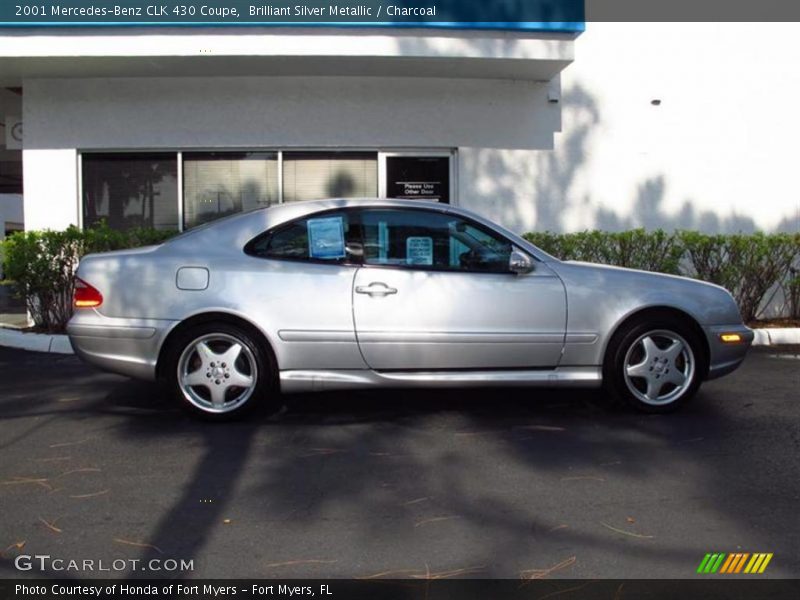 Brilliant Silver Metallic / Charcoal 2001 Mercedes-Benz CLK 430 Coupe