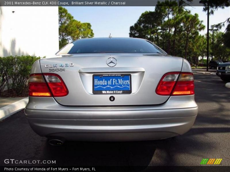 Brilliant Silver Metallic / Charcoal 2001 Mercedes-Benz CLK 430 Coupe