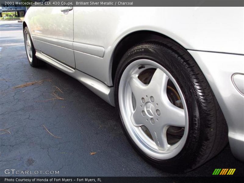 Brilliant Silver Metallic / Charcoal 2001 Mercedes-Benz CLK 430 Coupe