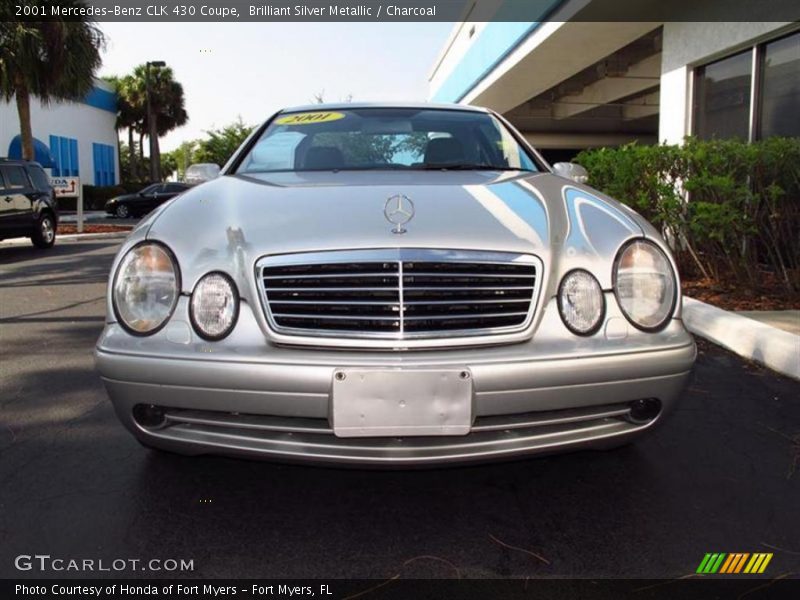 Brilliant Silver Metallic / Charcoal 2001 Mercedes-Benz CLK 430 Coupe