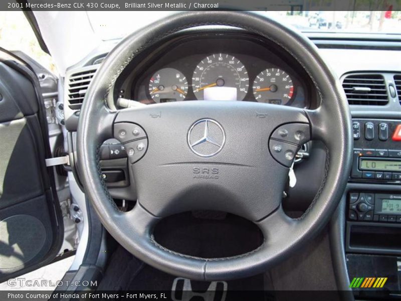Brilliant Silver Metallic / Charcoal 2001 Mercedes-Benz CLK 430 Coupe